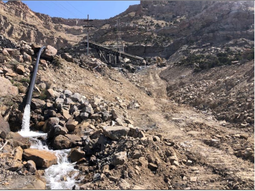 (Utah Division of Oil, Gas and Mining) Utah’s Lila Canyon coal mine, located in Emery County’s section of the Book Cliffs, caught fire Tuesday, Sept. 20, 2022, and was still burning underground two days later.