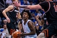 (Trent Nelson  |  The Salt Lake Tribune) BYU Cougars guard Robert Wright III (1) as BYU hosts Pacific, NCAA basketball in Provo on Tuesday, Dec. 16, 2025.