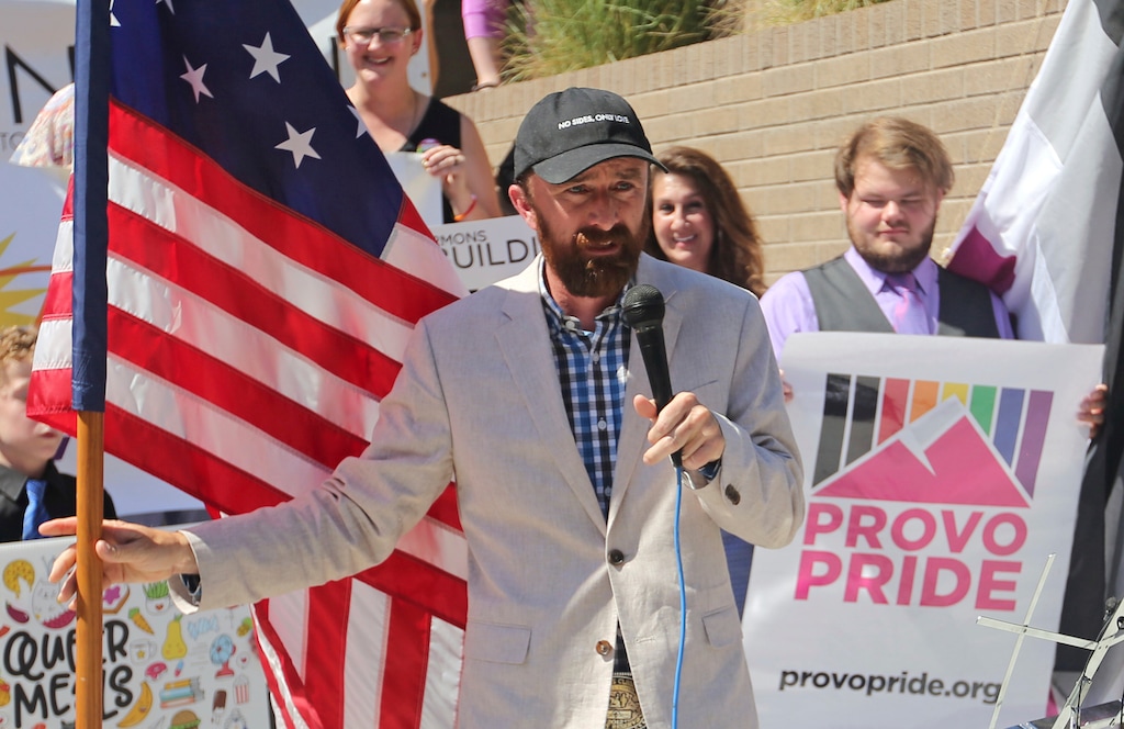 (Rick Bowmer | AP file photo) Utah County Commissioner Nathan Ivie speaksin 2018 at a news conference. He was defeated in a GOP primary this week.