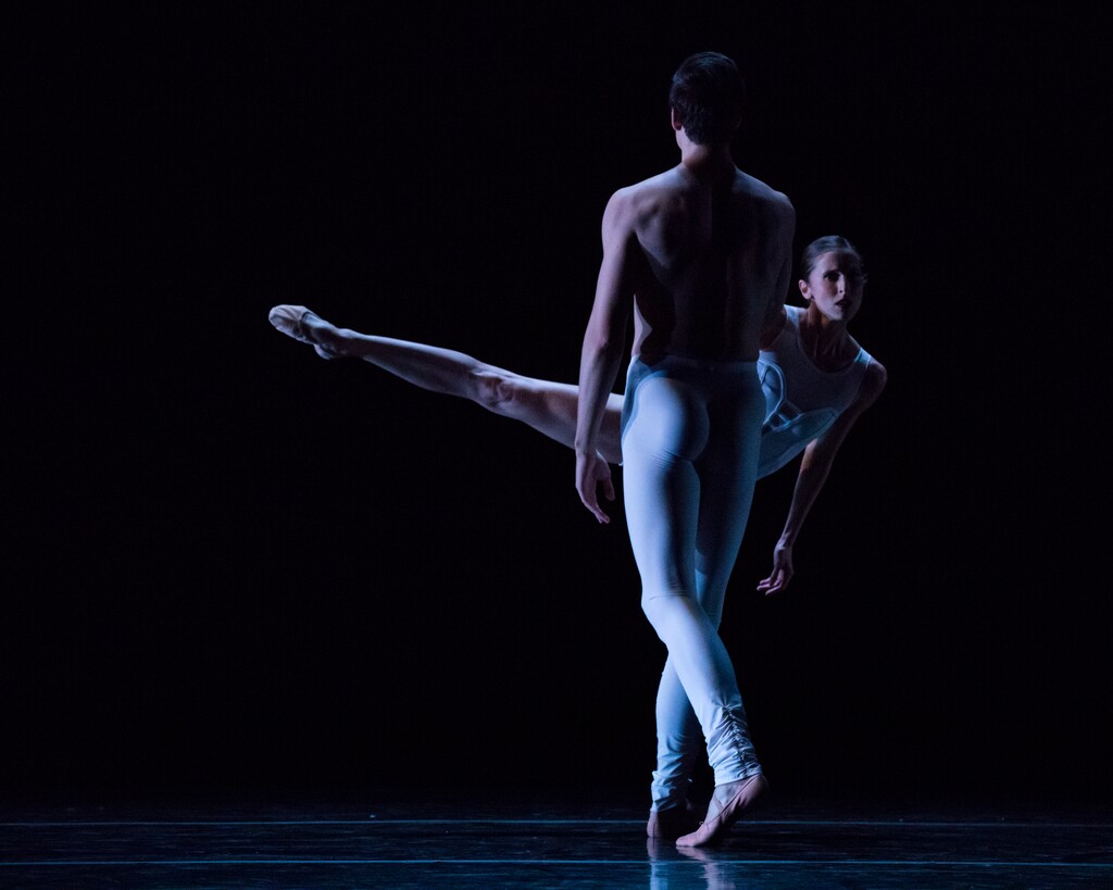 (Courtesy photograph by Beau Pearson) Allison DeBona, Ballet West first soloist, and Chase O'Connell, principal artist, in Africa Guzmán's "Sweet and Bitter."