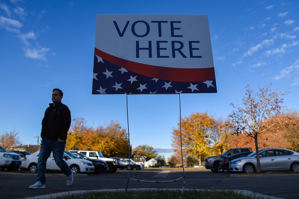 (Francisco Kjolseth  |  Tribune file photo)  People cast their votes in the early hours for the midterm elections on Tuesday, Nov. 6, 2018 at the Columbus Center in Salt Lake City.