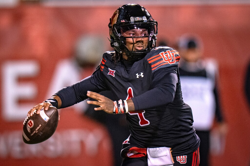 (Rick Egan | The Salt Lake Tribune) Utah Utes quarterback Devon Dampier (4) is the Big 12's top signal-caller, according to a new ESPN ranking.

