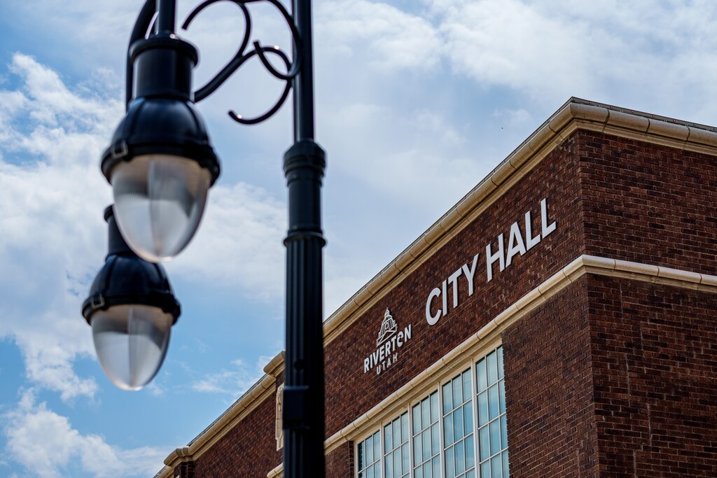 (Trent Nelson | The Salt Lake Tribune) Riverton City Hall on Friday, Aug. 29, 2025. The suburb signed a pact with U.S. Immigration and Customs Enforcement on Friday, giving some of its police officers immigration powers.