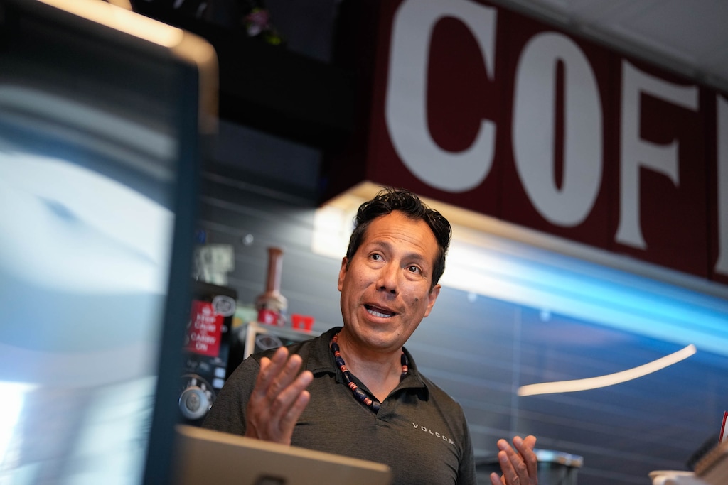 (Francisco Kjolseth | The Salt Lake Tribune) Julio Cesar Durand, who runs INTI Specialty Coffee in the Union building at the University of Utah, talks about his life story around coffee on Friday, June 5, 2026.
