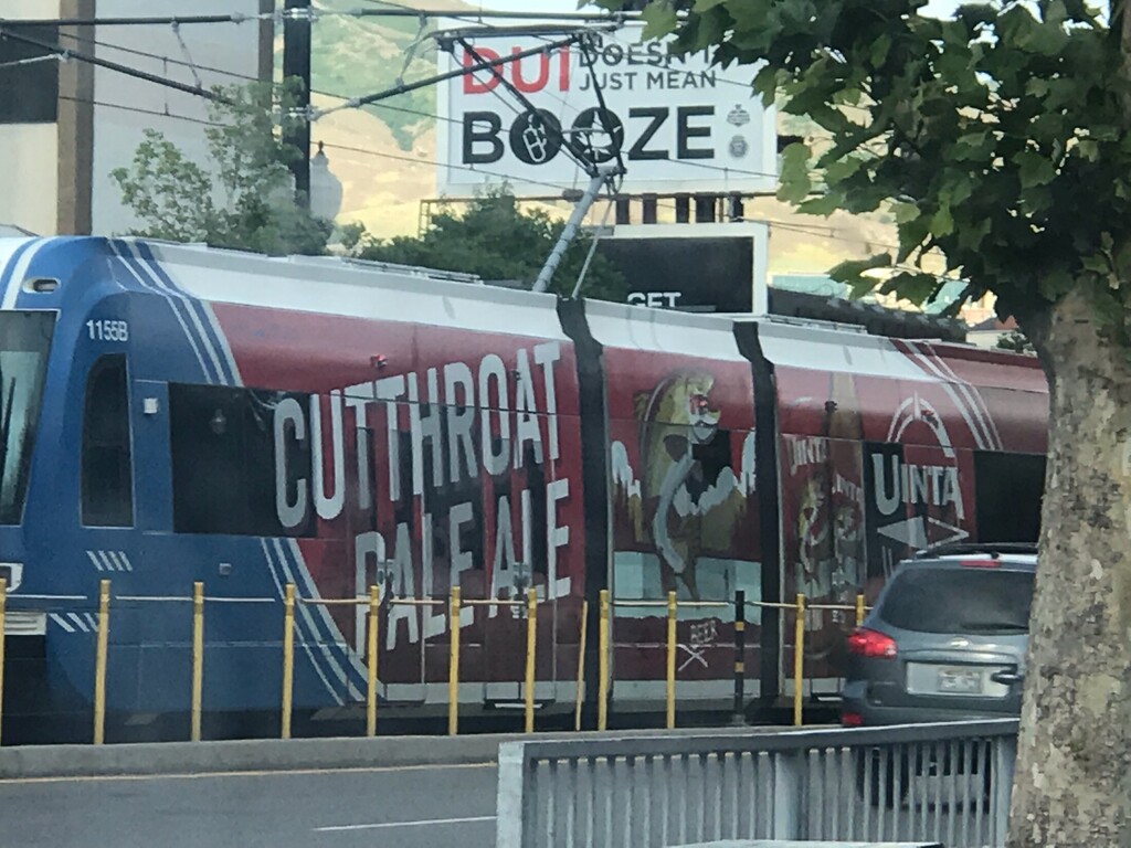 (Courtesy photo) The Utah Transit Authority allows beer and hard cider ads to be placed on buses and Trax trains. When a Utah distiller asked to place spirit ads, he was told no — but he received permission upon further review.