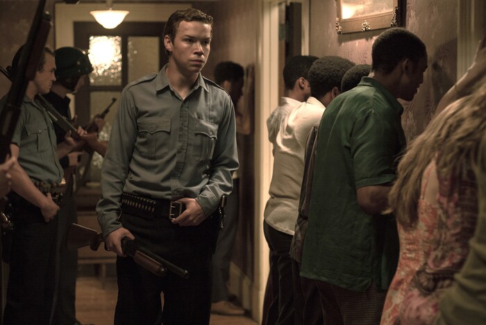 This image released by Annapurna Pictures shows Will Poulter in a scene from "Detroit." (Francois Duhamel/Annapurna Pictures via AP)