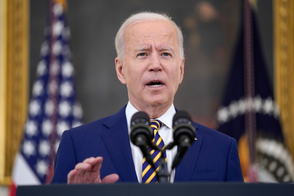 (Evan Vucci | AP photo) 

In this June 18 photo, President Joe Biden speaks about COVID-19 vaccination shots, in the State Dining Room of the White House in Washington.