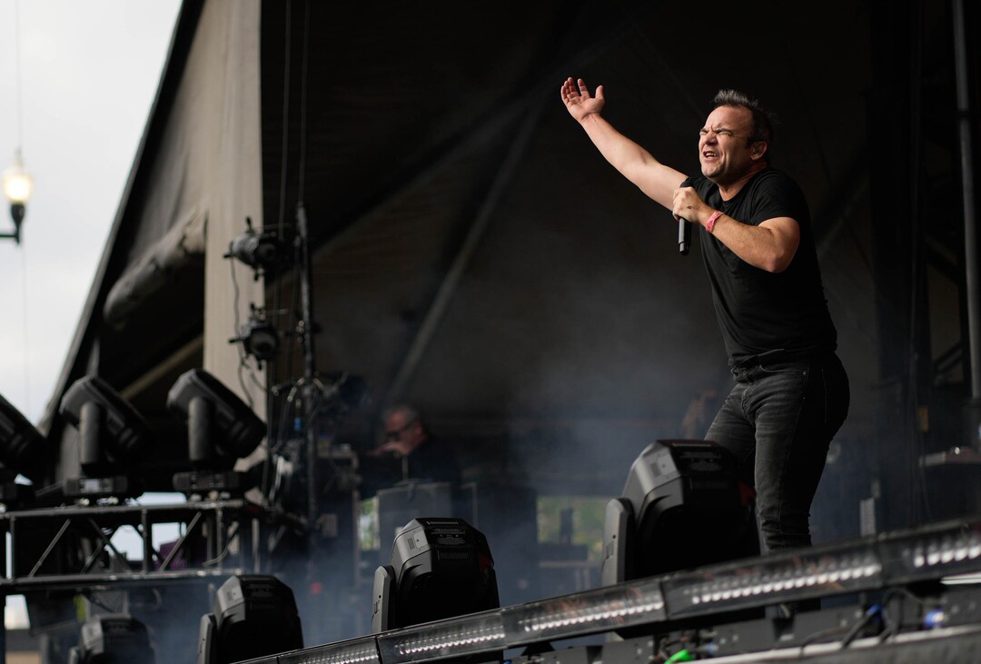 (Francisco Kjolseth  | The Salt Lake Tribune) The band Future Islands joins the opening day lineup of the Kilby Court Block Party in Salt Lake City on Thursday, May 15, 2025.