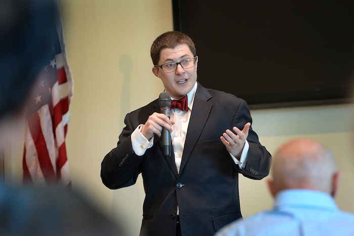 (Scott Sommerdorf   |  The Salt Lake Tribune)   
Brian Fabbi speaks as the new United Utah Party held its first Salt Lake County convention to elect county officers. 
Fabbi was elected as the party's county chairman, Saturday, October 28, 2017. 