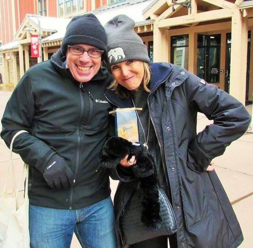 Stuart Graves with Katie Couric.