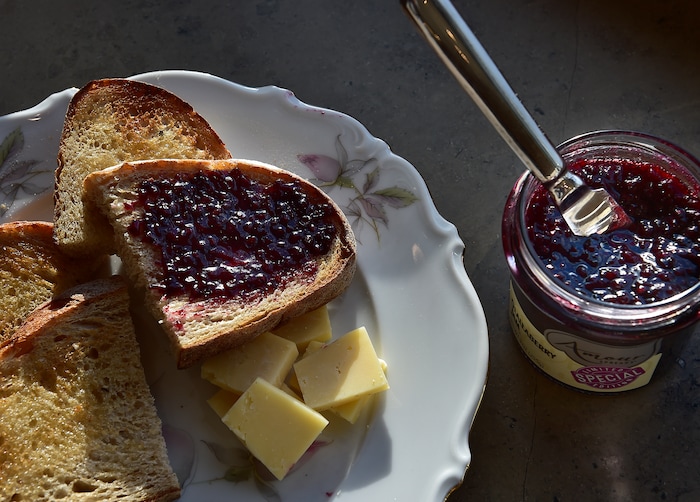 (Scott Sommerdorf   |  The Salt Lake Tribune)   The Amour Cafe is a finalist in the national "Good Food" Awards, which recognizes the best in 15 different categories from spirits to cheese to coffee. Amour is a finalist in the preserves category, recognized this year for its Olallaberry Jam, which is similar to blackberries.