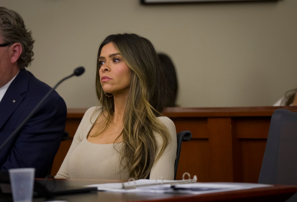 (Bethany Baker | The Salt Lake Tribune) Taylor Frankie Paul appears in 3rd District Court for a hearing regarding protective orders in Salt Lake City on Thursday, April 30, 2026. Paul was charged for domestic violence assault in 2023, and the charge was reduced to a class A misdemeanor on August 7, 2026, after Paul completed the terms of a three-year plea-in-abeyance deal.