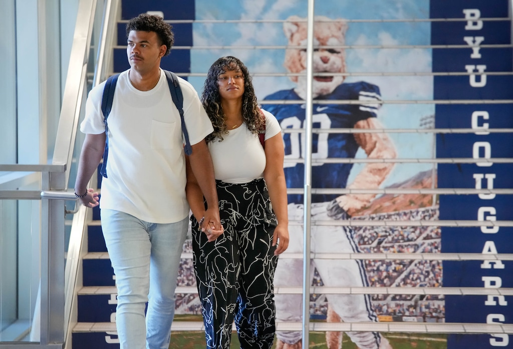 (Francisco Kjolseth | The Salt Lake Tribune) Kylee Shepherd, new president of the Black Student Union at BYU, and she, along with Sebastian Stewart-Johnson, who are members of the Black Menaces, are pictured on campus on Friday, Sept. 23, 2022.