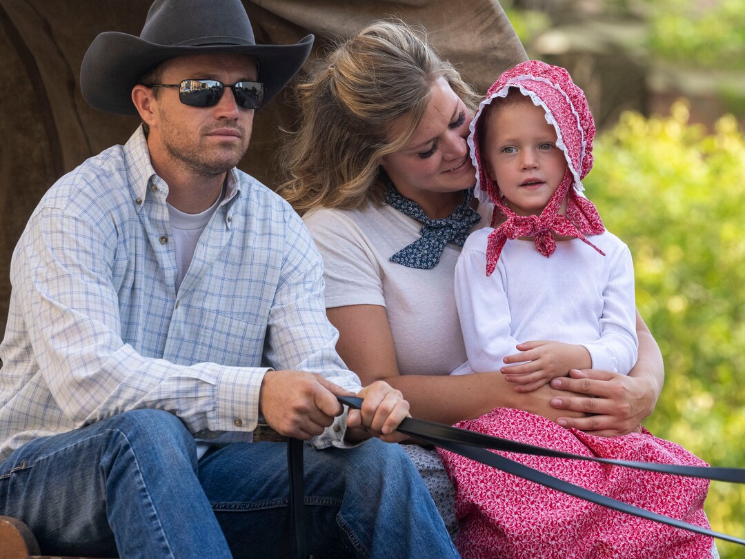 (Rick Egan | The Salt Lake Tribune) Chris Natalie and ruby from Lehi, in the Days of '47 Parade in Salt Lake City, on Friday, July 23, 2021.