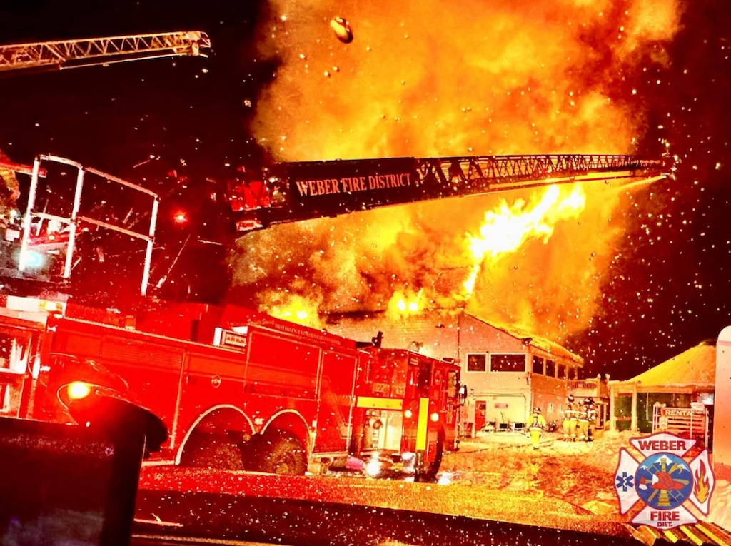 (Weber Fire District) Fire crews responded to a blaze that sparked at the Nordic Valley Ski Resort lodge in Weber County.