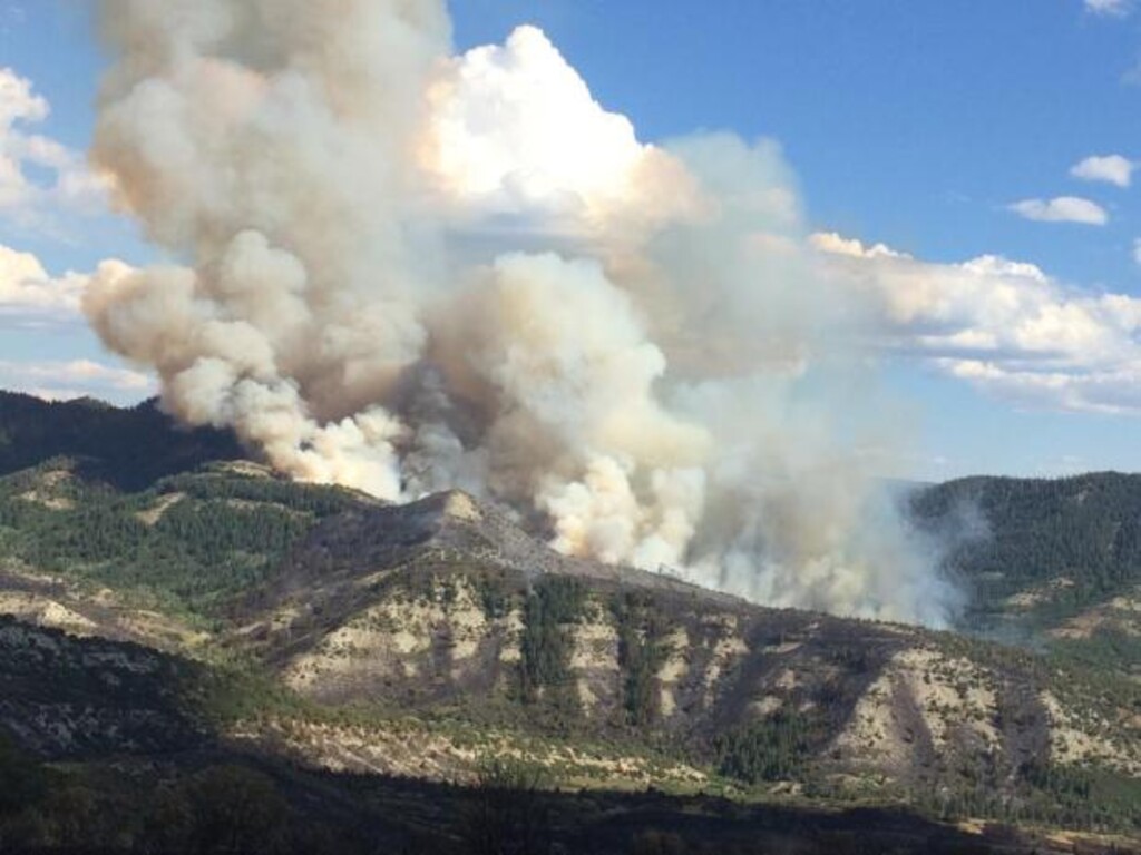 The Tank Hollow Fire in Spanish Fork Canyon was near 4,200 acres on Tuesday. (Photo courtesy of Interagency Fire Center)