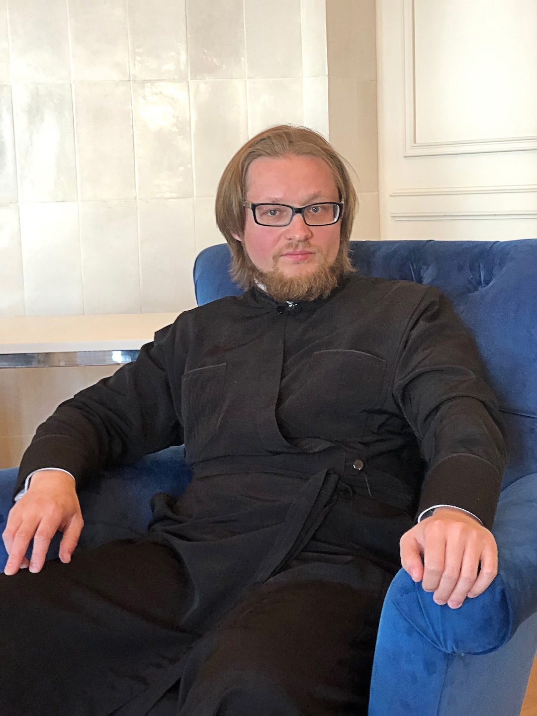 (Michael Stack  |   Special to The Salt Lake Tribune)Father Dmitry Serov, deputy director of the international department at Sts. Cyril and Methodius Theological Institute of Postgraduate Studies in Moscow.