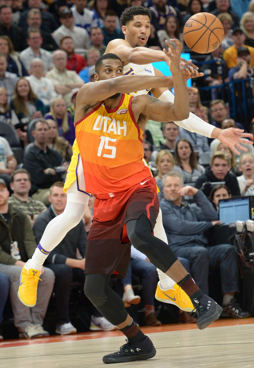 (Leah Hogsten  |  The Salt Lake Tribune)   as the Utah Jazz host the Los Angeles Lakers at Vivint Smart Home Arena Tuesday, April 3, 2018