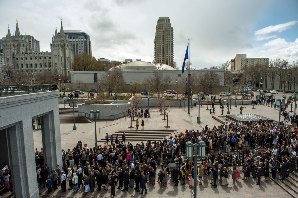 Chris Detrick | Tribune file photo) The forecast for LDS conference weekend calls for clear and cool weather on Saturday and Sunday.