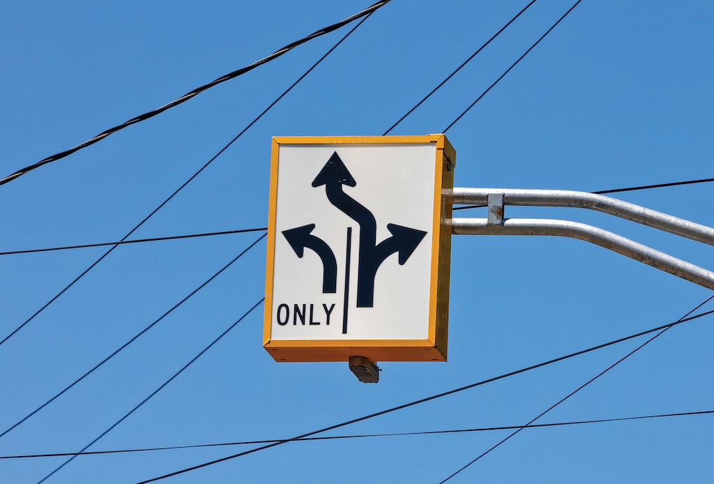 FILE — A road sign in Ann Arbor, Mich. on June 27, 2026. (Daniel Ribar/The New York Times)