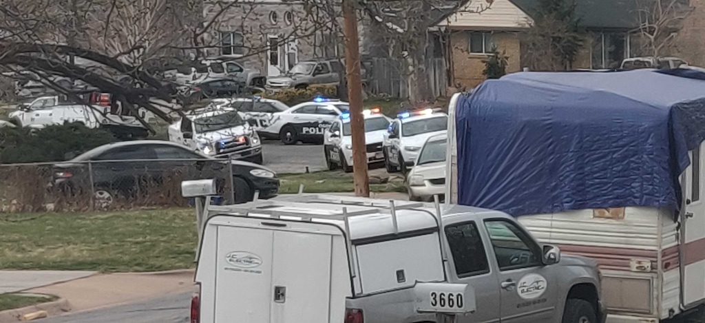 (Photo courtesy of Fox News) Police pack an Ogden neighborhood street during a standoff with a suspect in an earlier shooting Saturday.