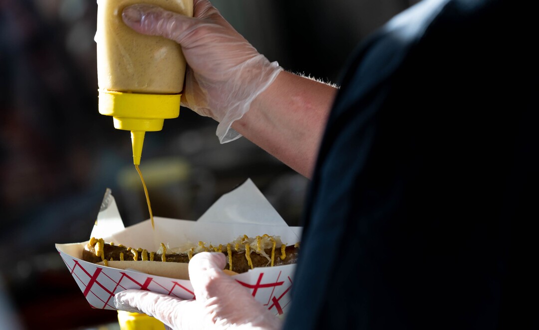 (Francisco Kjolseth | The Salt Lake Tribune) Hot dogs and beer draw long lines at the concessions as the Salt Lake Bees open their season at Smith’s Ballpark Thursday night, May 6, 2021, after shutting down last season due to the pandemic.