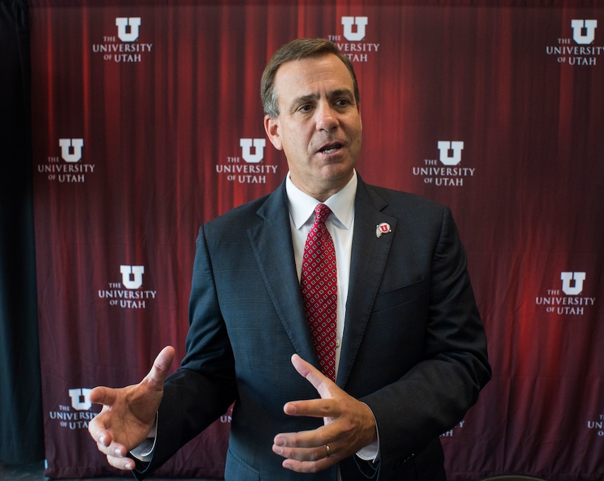 (Rick Egan | Tribune file photo) University of Utah Athletic Director Mark Harlan, Monday, June 4, 2018.