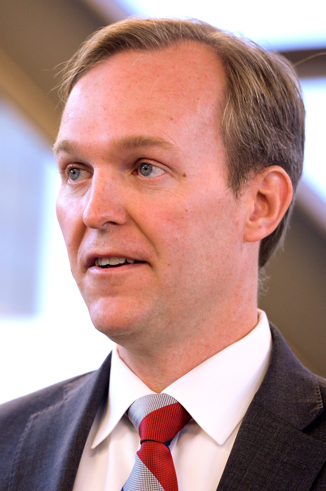 (Leah Hogsten  |  The Salt Lake Tribune)  Rep. Ben McAdams on Friday said that while he will not prejudge the outcome of the impeachment inquiry into President Donald Trump, a formal probe is necessary to determine the facts. McAdams’ Oct. 4, 2019 remarks came after a gathering at the Midvale Senior Center. He began the event with a brief statement on the impeachment inquiry and declined to take questions before pivoting to the scheduled topic of the town hall: health and wellness.