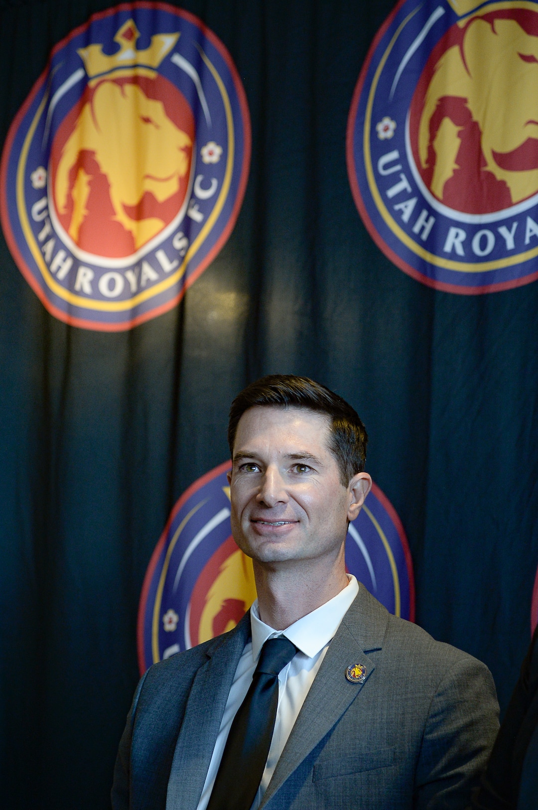(Francisco Kjolseth  |  The Salt Lake Tribune) The Utah Royals FC announce former Chicago Red Stars assistant Craig Harrington as its new head coach during a press event at Rio Tinto Stadium in Sandy, Utah on Friday, Feb. 7, 2020.
