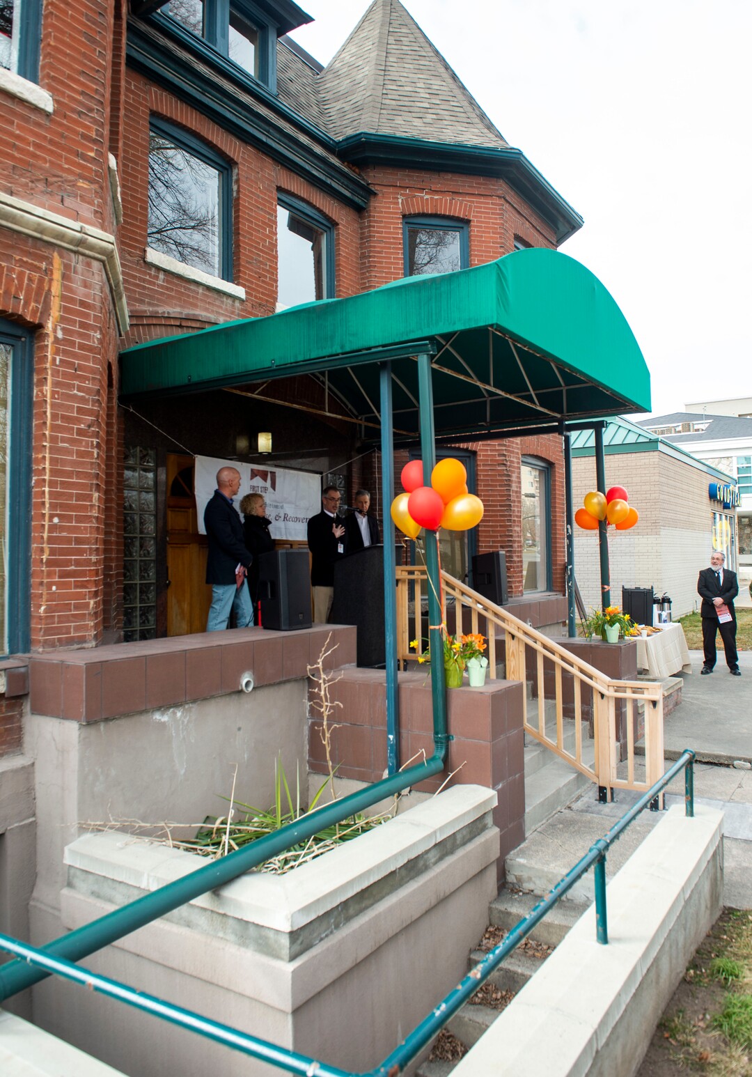 (Rick Egan  |  The Salt Lake Tribune)    Mayor Jackie Biskupski joins representatives from First Step House, Salt Lake County Behavioral Health Services, and the Utah Housing Corporation to break ground on the latest phase of the First Step House Recovery Campus, at 440 South 500 East in Salt Lake City. Friday, March 1, 2019.