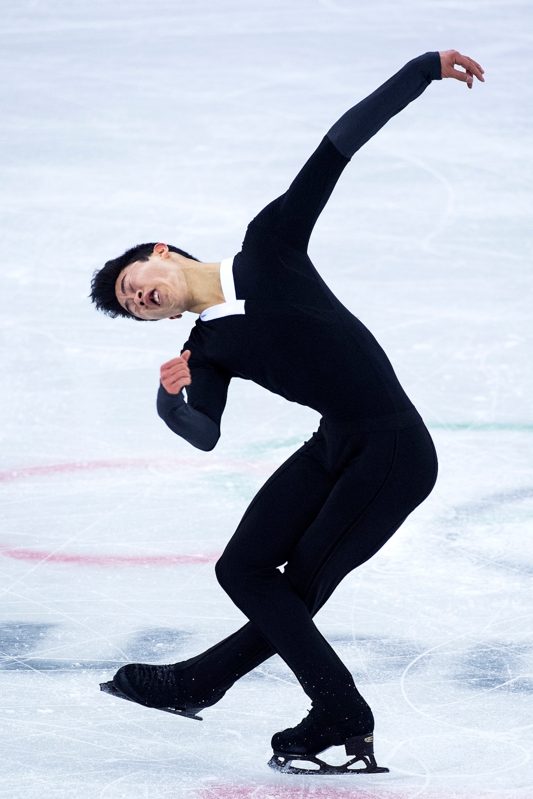 (Chris Detrick  |  The Salt Lake Tribune)  Salt Lake City's Nathan Chen competes in the Men Single Skating Free Skating at Gangneung Ice Arena during the Pyeongchang 2018 Winter Olympics Saturday, Feb. 17, 2018. Chen landed a record six quadruple jumps, scoring 215.08.