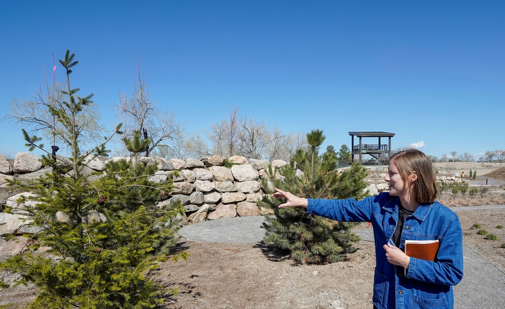 (Chris Samuels | The Salt Lake Tribune) Center director Marissa Beckstrom conducts a tour of new construction at Tracy Aviary’s Jordan River Nature Center in South Salt Lake, Wednesday, April 10, 2024.