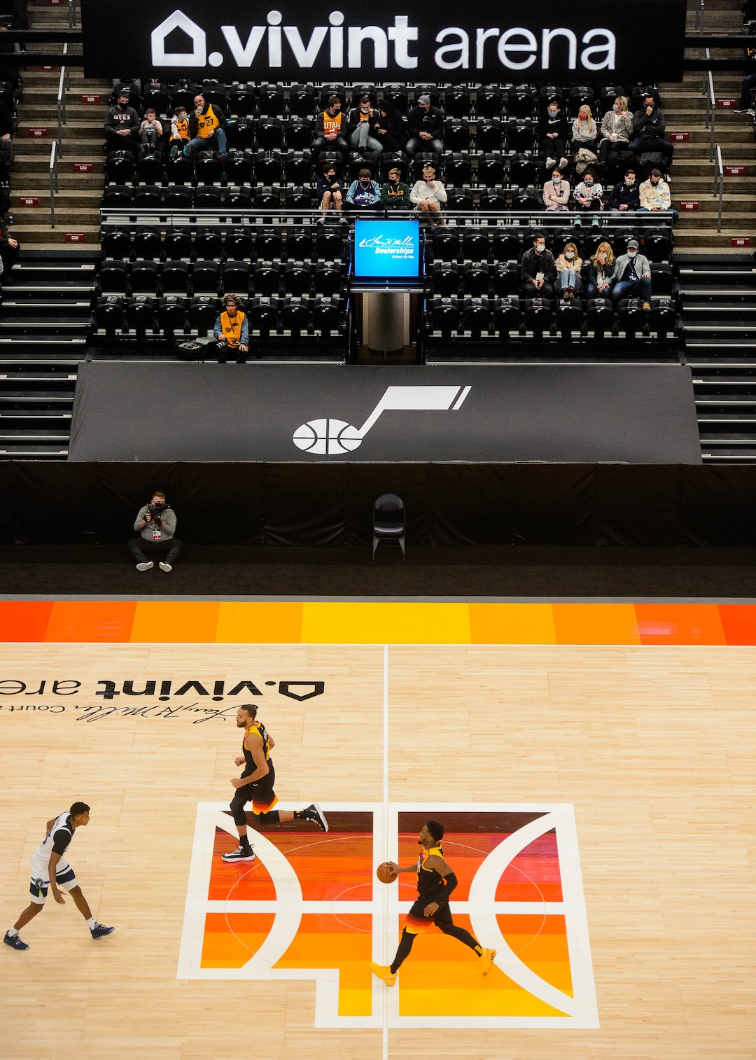 (Trent Nelson  |  The Salt Lake Tribune) A limited number of fans watch the Utah Jazz host the Minnesota Timberwolves, NBA basketball at Vivint Smart Home Arena in Salt Lake City on Saturday, Dec. 26, 2020.