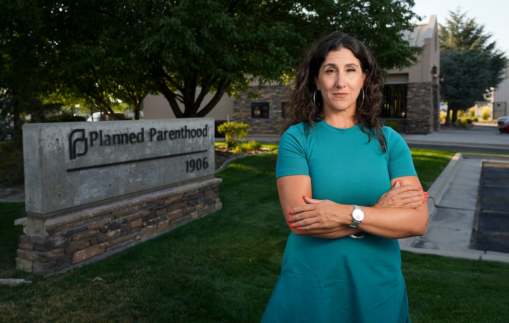 (Bethany Baker | The Salt Lake Tribune) Shireen Ghorbani, the new CEO for Planned Parenthood Association of Utah, stands for a portrait at Planned Parenthood West Valley Health Center in West Valley City on Tuesday, Aug. 5, 2025.