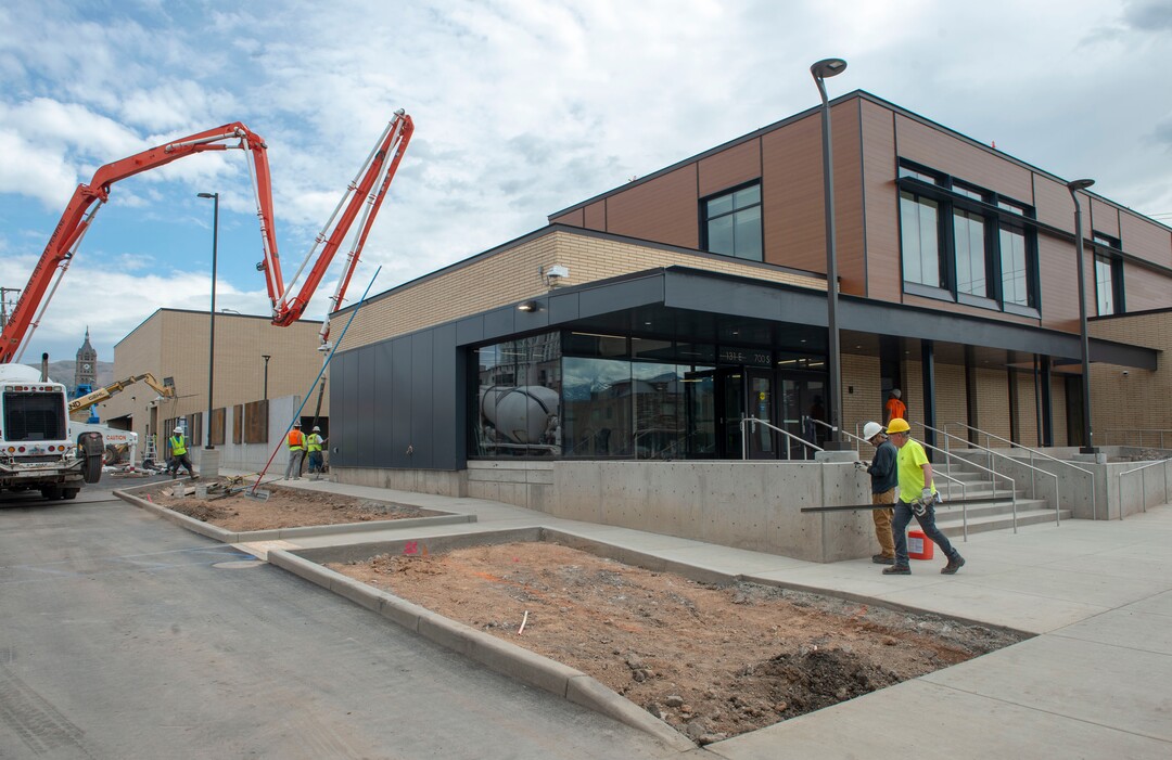 (Rick Egan  |  The Salt Lake Tribune) Construction continues on the Geraldine E. King WomenÕs Resource Center on 700 South in Salt Lake City, Friday, June 14, 2019.