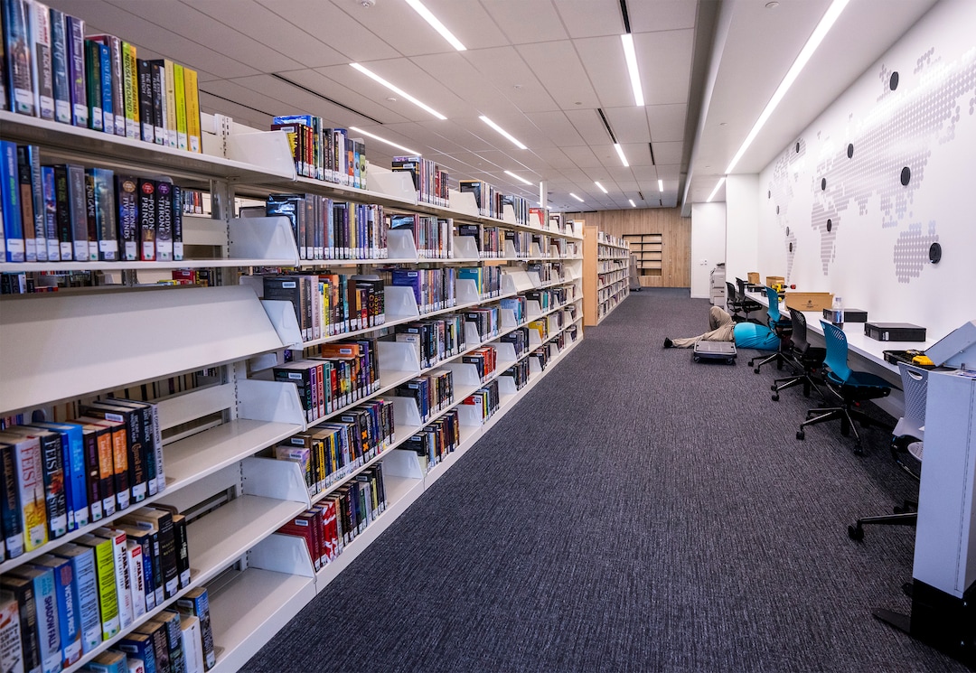 (Rick Egan | The Salt Lake Tribune)  The Grand Opening for the new Granite Library on 3300 South, is scheduled to for July. Thursday, June 2, 2022.