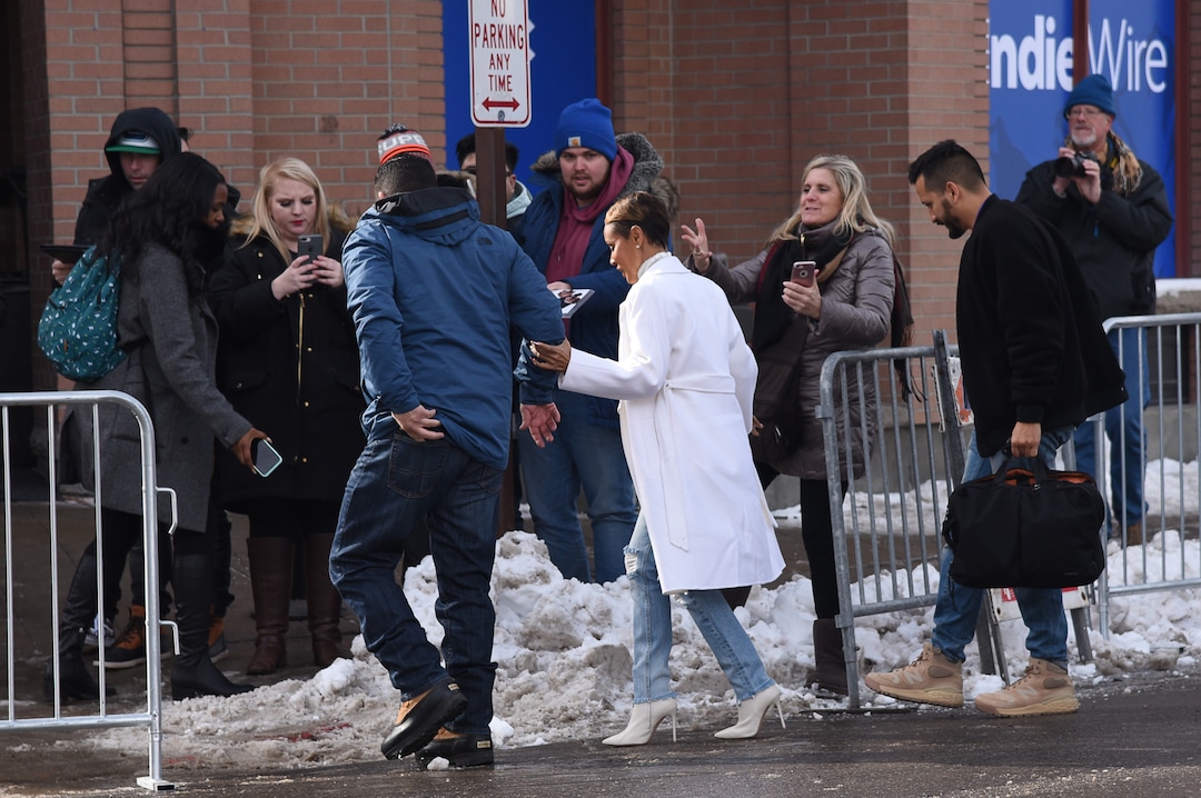 (Francisco Kjolseth  |  The Salt Lake Tribune)  Jada Pinkett Smith draws attention as the Sundance Film Festival kicks into high gear along Main street in Park City on Friday, Jan. 25, 2019.