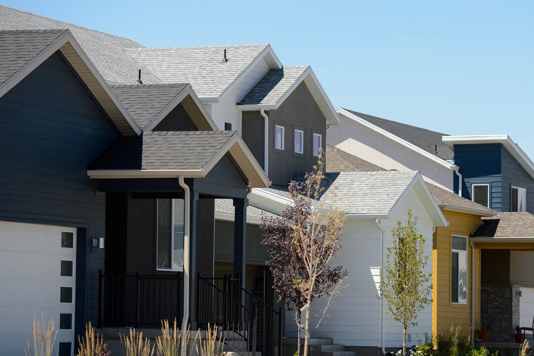 (Trent Nelson  |  The Salt Lake Tribune)  
New energy-efficient homes in the Granite Legacy community in South Salt Lake on Tuesday, July 16, 2019. Garbett Homes is behind the project.