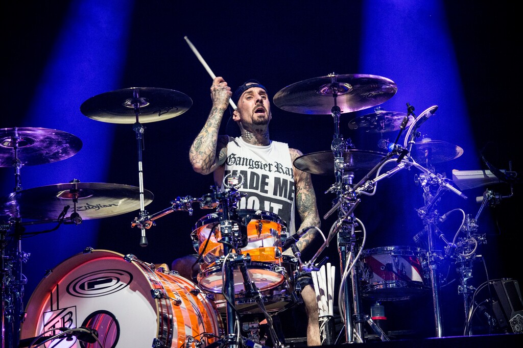 (Amy Harris  |  Invision / Associated Press file photo) Travis Barker of blink-182, seen here in 2016, is scheduled to perform in Salt Lake City with his band, Thursday, July 11, 2024, at the Delta Center.