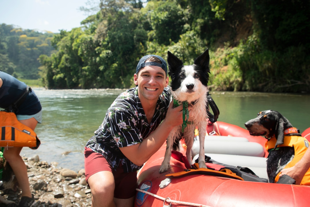 (Photo courtesy of David Scott Holloway/Amazon Studios) Utahn Mark LeBlanc and his dog, Ace, competing in Costa Rica in “The Pack.”