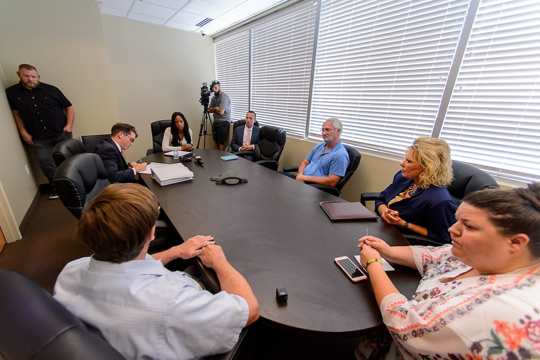 Trent Nelson  |  The Salt Lake TribuneRep. Mia Love, R-Utah meets with constituents during "open office hours" at her West Jordan office, Tuesday August 1, 2017.  Love met with constituents in groups no larger than ten people, her alternative to holding a town hall.