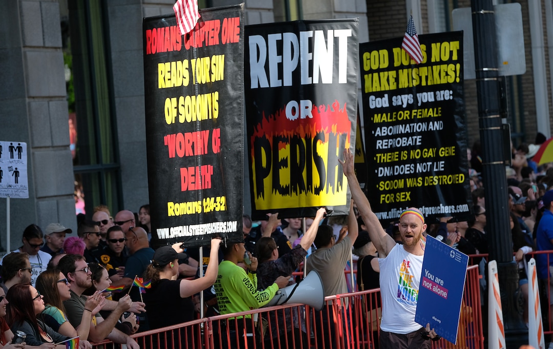 (Francisco Kjolseth  |  The Salt Lake Tribune)  Thousands participate in the Utah Pride Parade in Salt Lake City on Sunday June 2, 2019.
