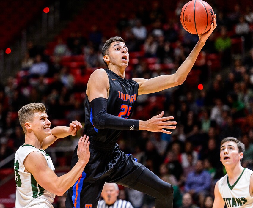 Trent Nelson  |  The Salt Lake Tribune | Shown here when he shined at nearby Timpview High, freshman Gavin Baxter has brought his skills, height and athleticism to BYU's men's basketball team