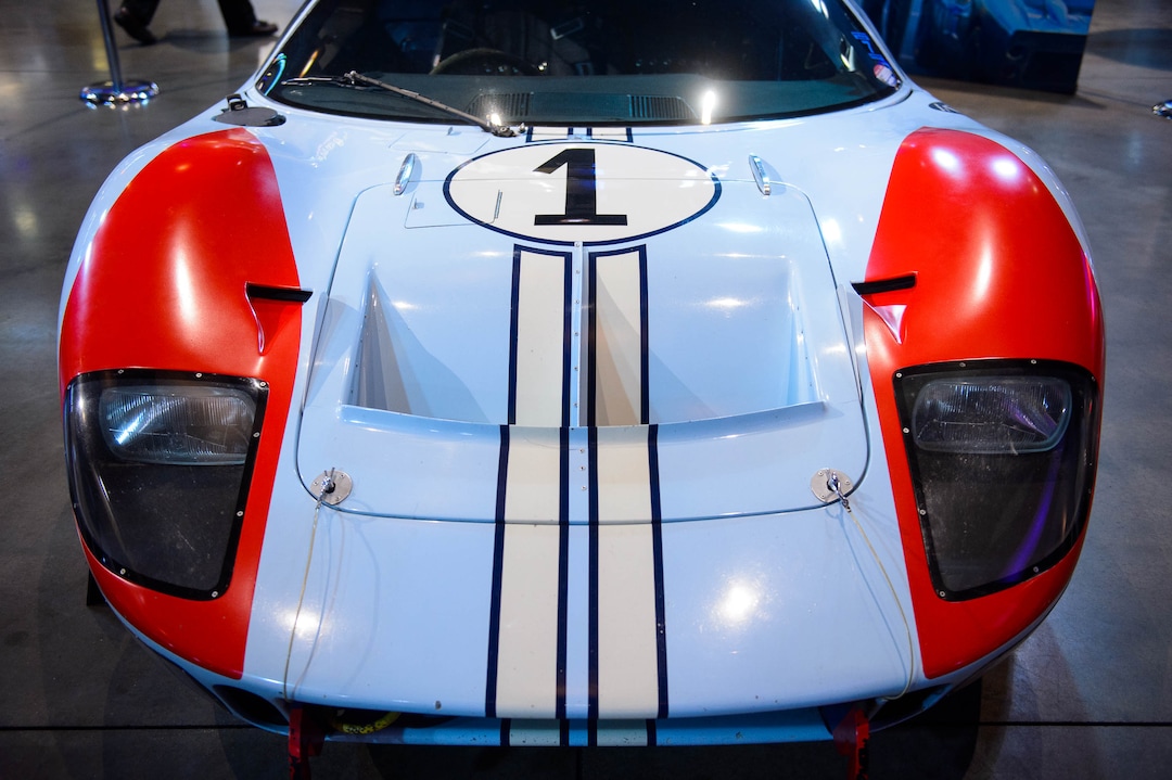 (Trent Nelson  |  The Salt Lake Tribune)Gail Miller speaks as Megaplex Theatres celebrates its 20th anniversary at an event at The District location in South Jordan on Thursday Nov. 14, 2019. On display is a 1966 Ford GT40 Mark II.