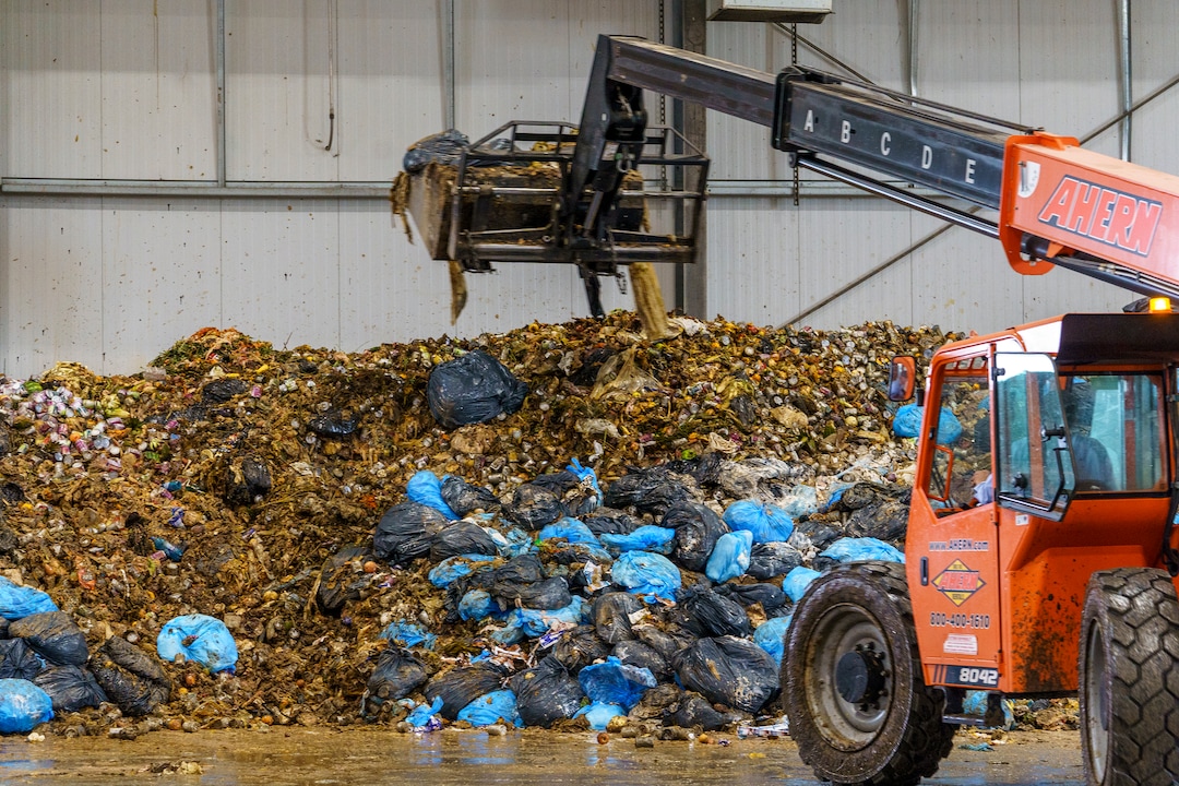 (Leah Hogsten | The Salt Lake Tribune) Food waste from restaurants, grocery stores, hotels, caterers, breweries, food processing-manufacturing plants, cafeterias, hospitals, schools and universities is processed, Sept. 1, 2021. Wasatch Resource Recovery is UtahÕs first and only anaerobic digester which produces a fertilizer and natural gas from decomposing food. The facility processes organic waste which includes food scraps, liquid waste and manufacturing food waste. The process, in operation since 2019, turns the organic matter into sustainable resources, biogas and bio-based fertilizer and the facility will pilot a food scraps pickup program for residents.