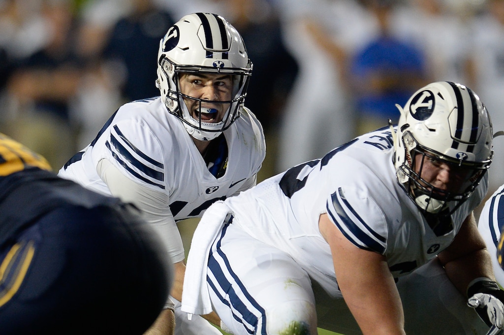 (Francisco Kjolseth  |  The Salt Lake Tribune)  BYU quarterback Tanner Mangum hasn't put up gaudy numbers in 2018, but the No. 20 Cougars are 3-1 and he's thrown only two interceptions through four games, so he's happy.