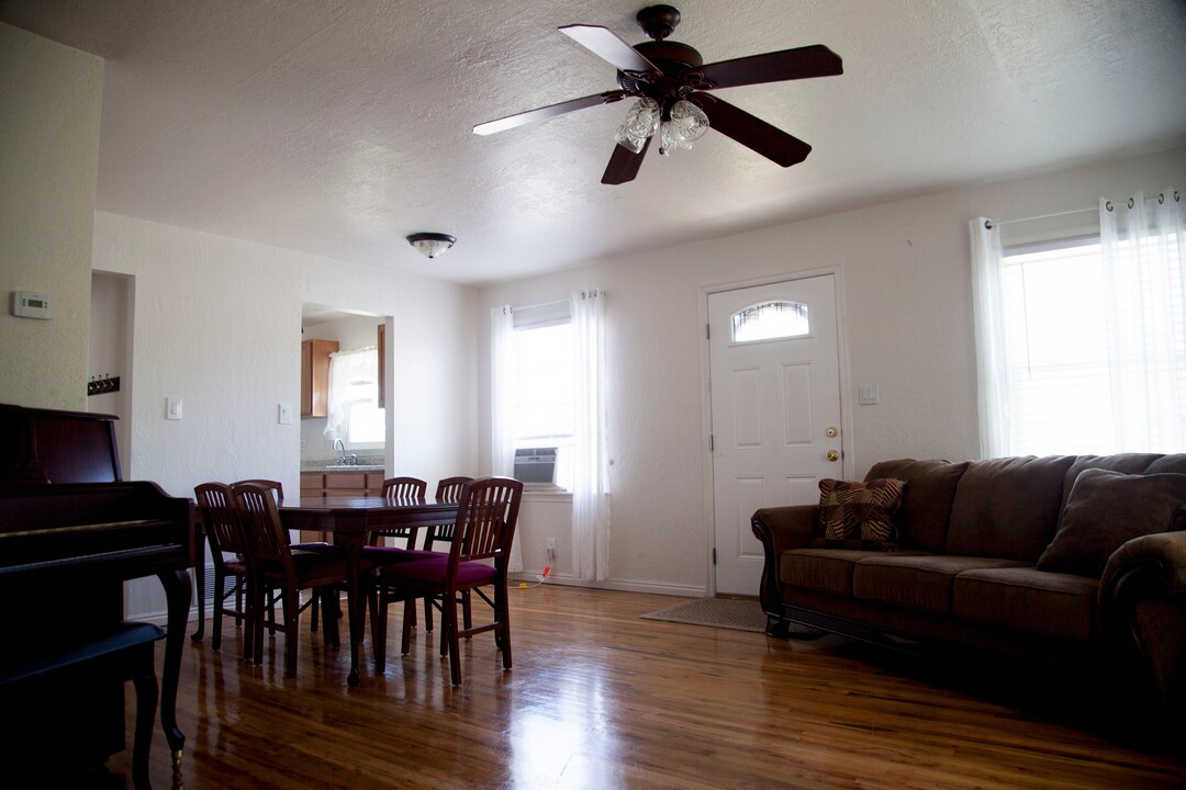 (Stella Yu |  The Salt Lake Tribune) Located right across the street from Parkview Elementary, this Glendale home has easy access to school. The 1,088-square-foot home comes with three bedrooms, one and a half bath, a kitchen and a living room with hardwood flooring.