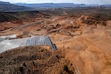 (Trent Nelson | The Salt Lake Tribune) Chief Toquer Reservoir under construction on Thursday, Sept. 18, 2025. The reservoir will be part of Washington County Water Conservancy District’s regional reuse system.