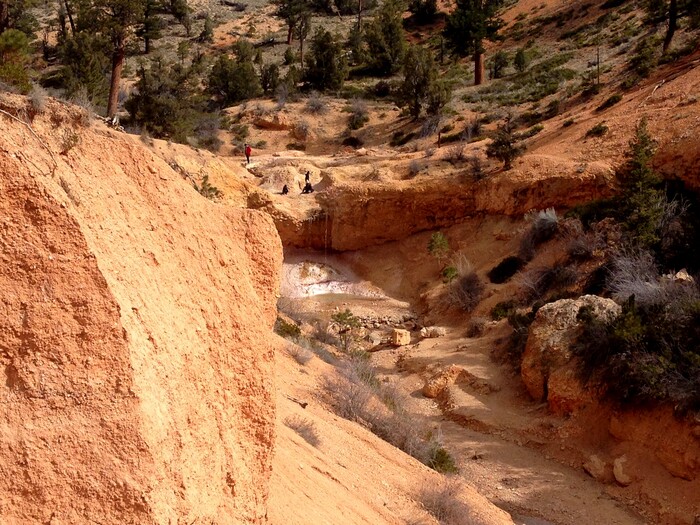 Erin Alberty  |  The Salt Lake TribuneThe waterfall near Mossy Cave can be seen as a mere dribble or as a river. Water is thin along the trail to Mossy Cave on March 31, 2016 in Bryce Canyon National Park.