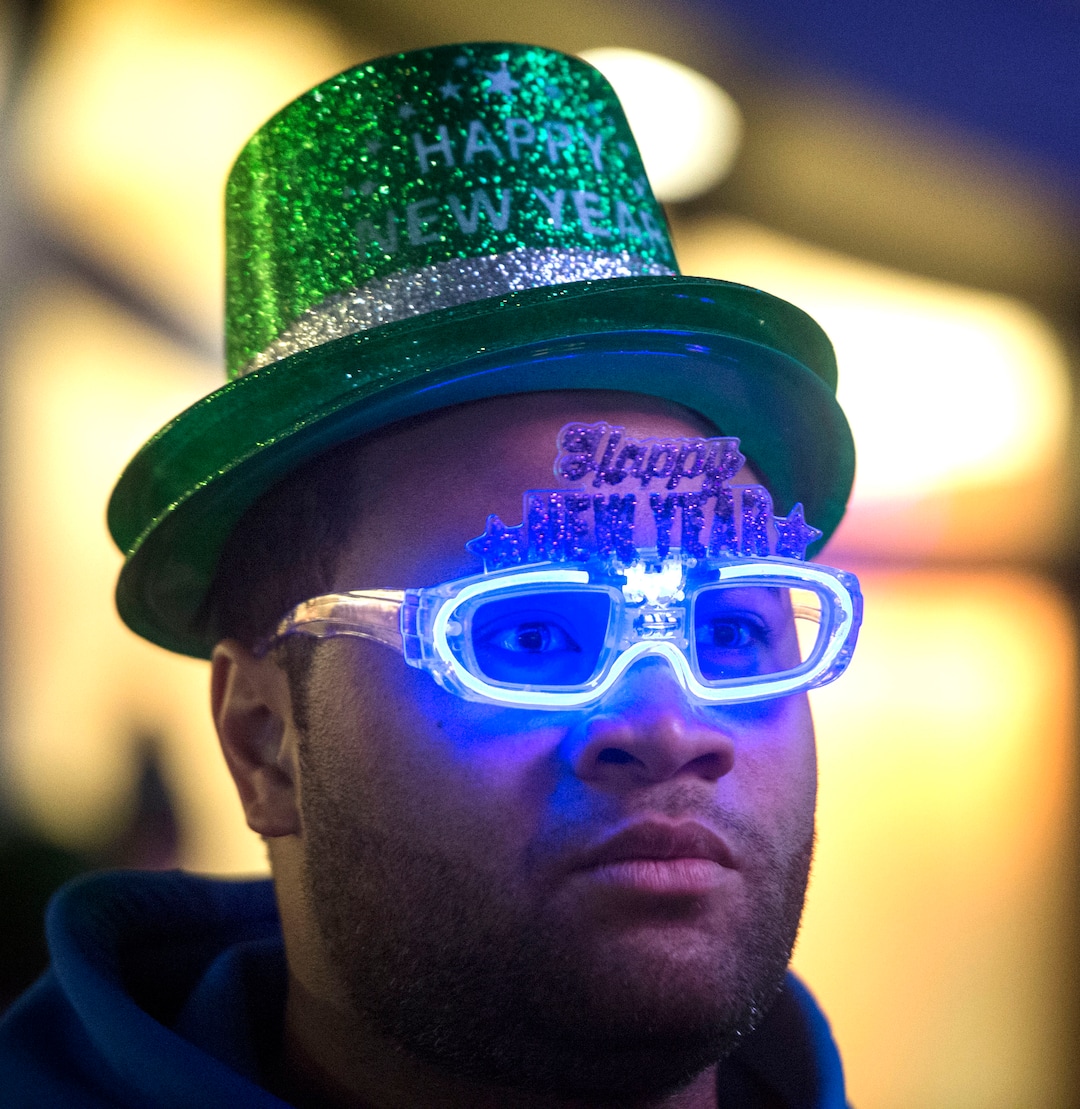 (Rick Egan  |  The Salt Lake Tribune)   Manu Fisiihoi from New Zealand, at the Last Harrah New Years Eve party at the Gateway,  Sunday, December 31, 2017.